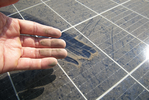 Dirty solar panel